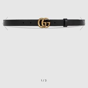 Authentic Gucci Marmont Black Thin Belt 85/34